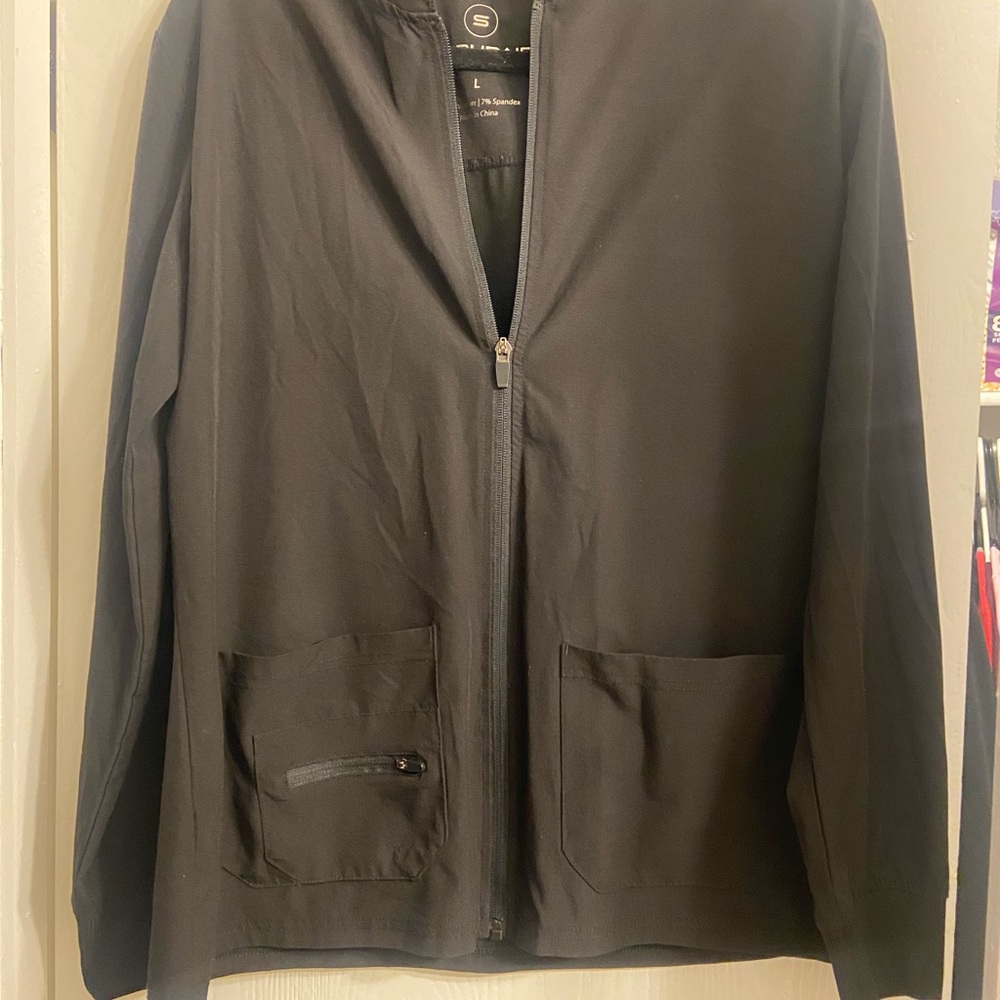 Women’s nurse Black Zip-Front Jacket -